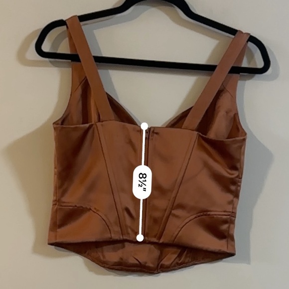 Jason Wu Satin Bronze Copper Corset Top Size Small - Picture 9 of 9